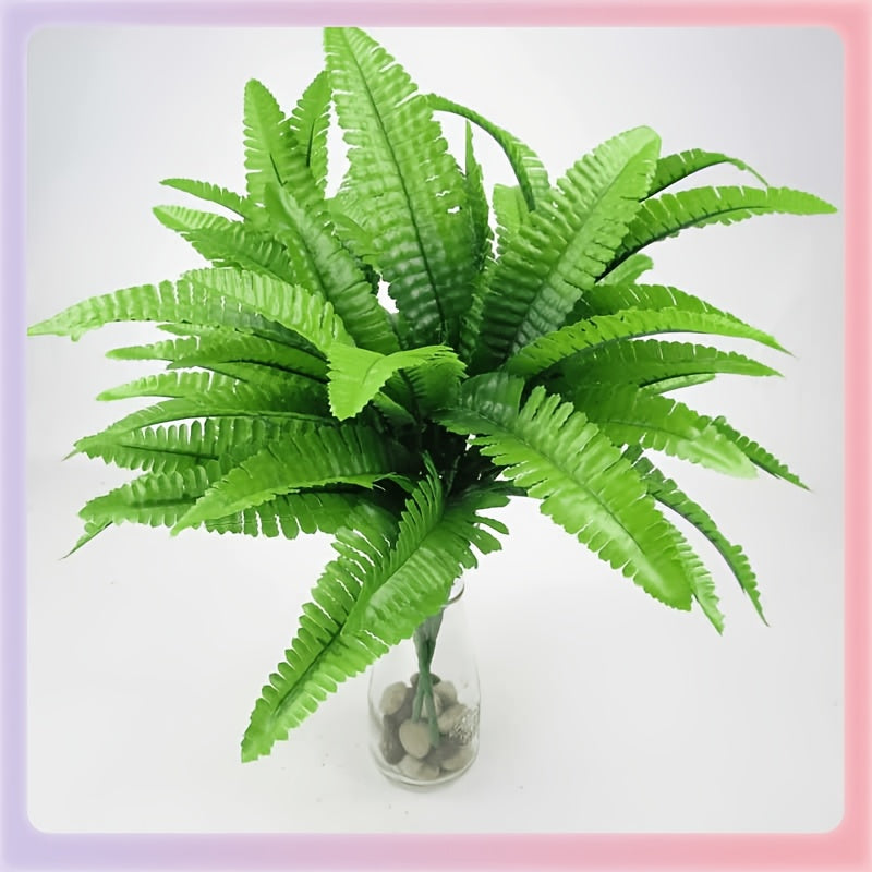 4 Large Boston Fern Greenery, 34-Inch Artificial Plant, Suitable for Outdoor Use, Home Office, Garden Porch Barn Decoration, Wedding Anniversary Festivals (Easter, Mother'S Day, Earth Day), Spring And Summer Display, Indoor And Outdoor Hanging