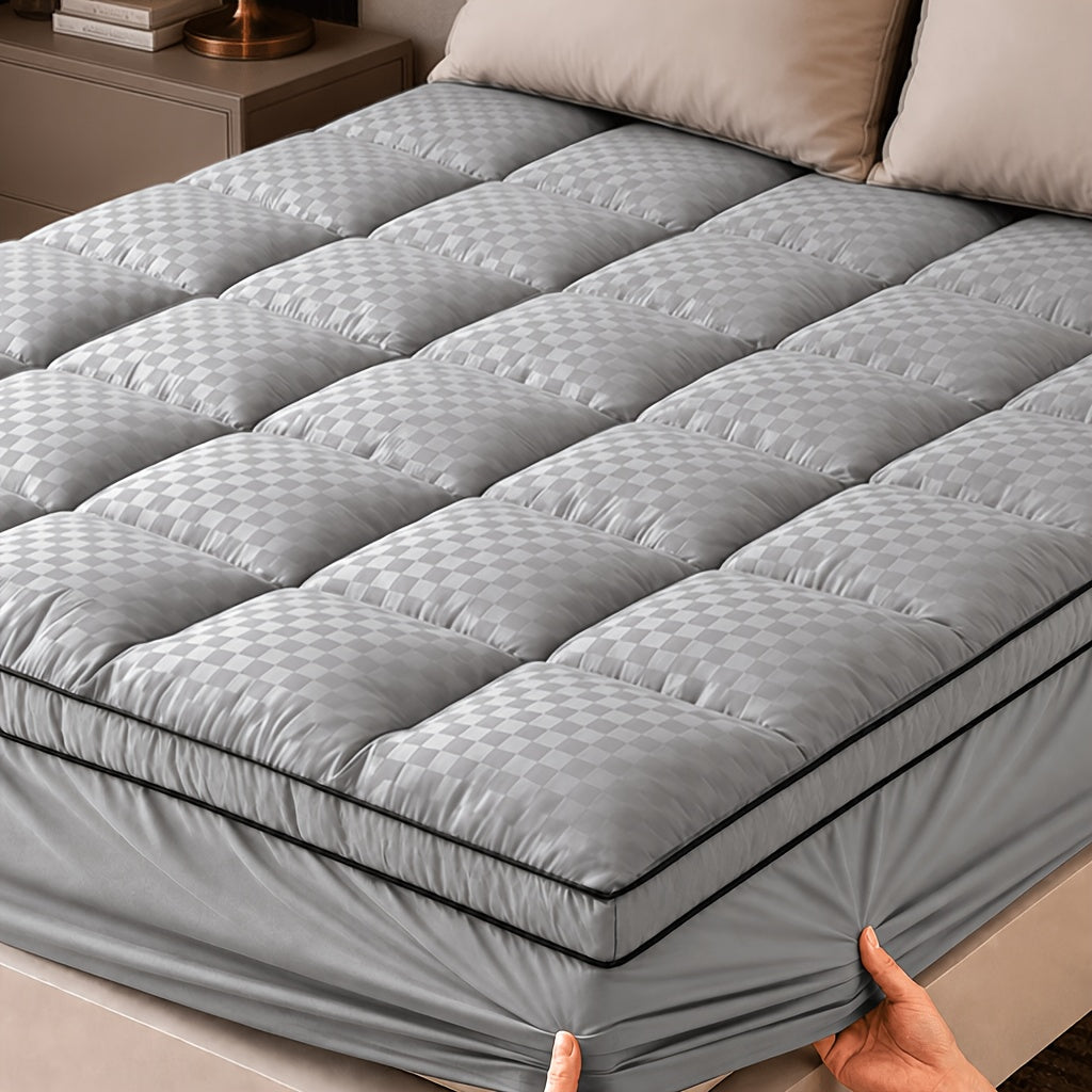 Mattress Topper, Mattress Pad Pillow Top Mattress Cover Quilted Fitted Mattress Protector Top Stretches Up 8-21" Deep Pocket 1000GSM