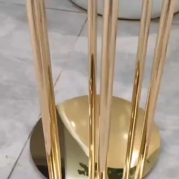 2 Sets Floor Candelabra 6 Arms 46'' Tall Candle Holder with 12pcs LED Candle for Valentine's day, Candelabra Centerpieces for Table, Metal Candlestick Set with Acrylic Lampshade for Wedding Decor (Golden) Seasonal Holiday Decoration,Candleholders