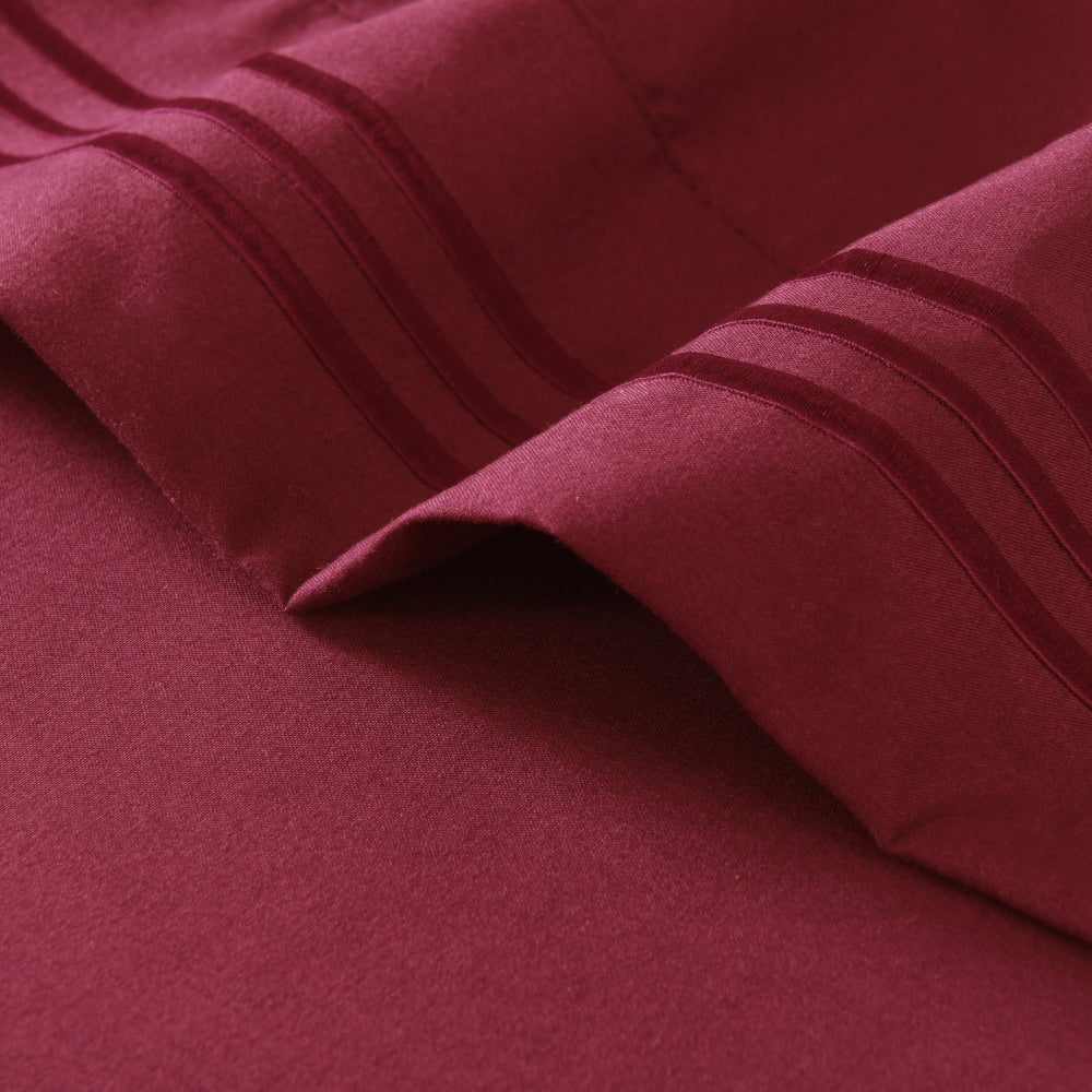 Hotel Grade 6 Piece Breathable Sheets Set 18" Deep Pockets - Easy Fit Twin Full Queen King Bed Sheets & Pillowcases, Microfiber, 100 GSM, All-Season Comfort, Machine Washable, Solid Color Bedding Accessories, Smooth Texture, Microfiber Fabric