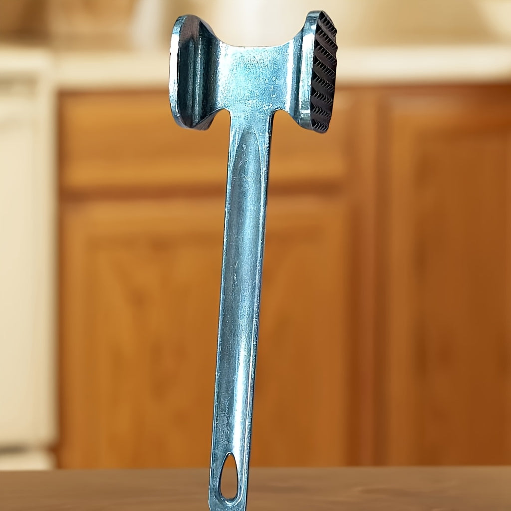 1pc Stainless Steel Meat Stuffing Hammer - Double-Sided, Heavy-Duty Tool for Roasting Beef, Chicken And Pork - Suitable for Outdoor Grilling And Cooking, Camping Cookware | Stainless Steel Hammer | Durable Kitchen Tools Free 1pc Food Cover