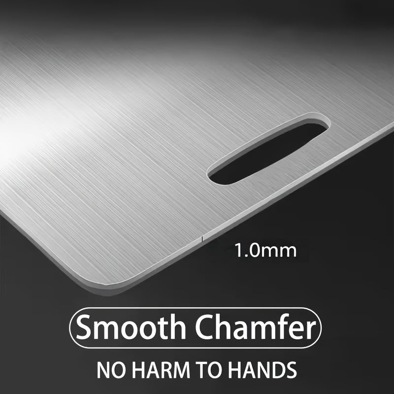 3pcs Premium Stainless Steel Cutting Board Set- Durable, Easy to Clean, Kitchen Ready, Space-Saving, Rust-Resistant, and BPA-Free, Safe for Food Preparation