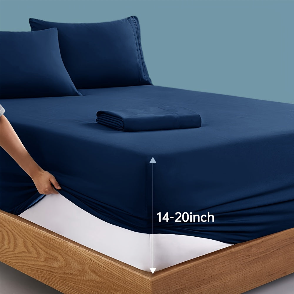 Extra Deep Pocket Queen Size Sheets Set - Hotel Luxury 2000 Thread Count Sheets & Pillowcases - Adults&Chi Bedding Set Up to 20inch Mattress - Bed Sheets 14-20inch Deep Pockets - 4pcs