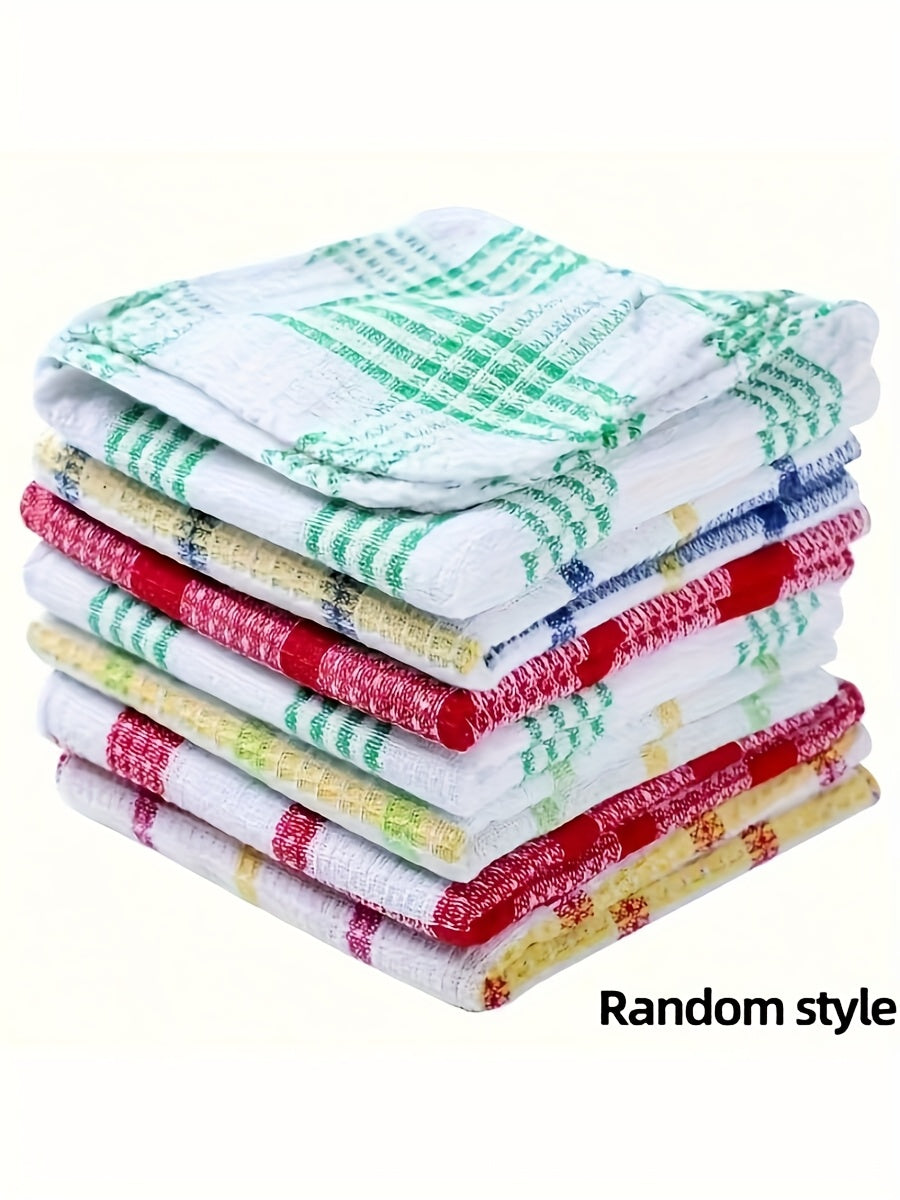 12 Kitchen Dishcloths, Soft and Absorbent Cloths, Household Cleaning Tools, Reusable and Durable Kitchen Cloths, Home and Wedding Decorations