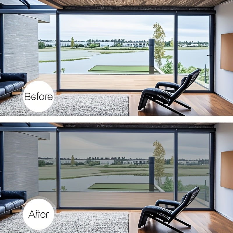 20, 47x125, 98 Inch One-Way Privacy Insulation Sun Film - Static Cling Adhesive, One-Sided Mirror Surface, Thermal Insulation & Glare Reduction for Office Windows, Kitchen Balcony, Home Bedroom, Office Window Privacy | Modern Window Decor | Easy Installat