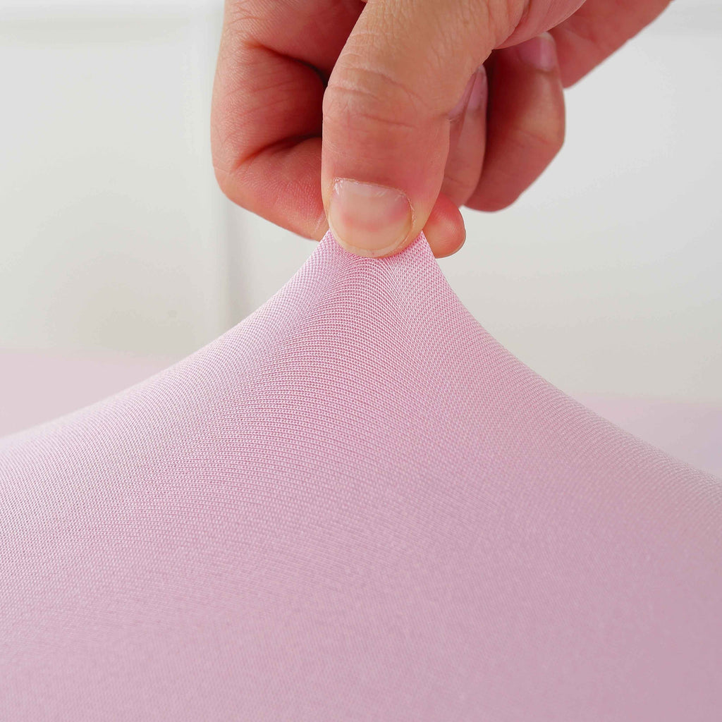 1pcs 4ft/6ft/8ft Spandex Tablecloth, Fitted tablecloth, Wrinkle Resistant Stretchable Rectangle Table Cover For Event, Wedding & Parties