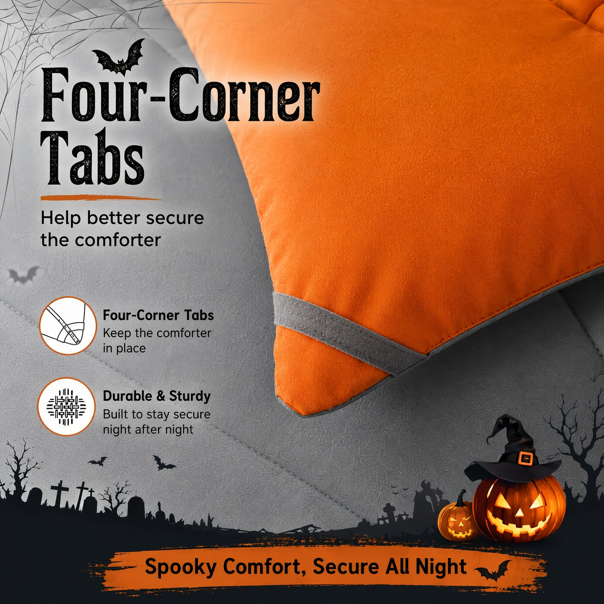 Cosybay 7 Piece Luxurious Comforter Set Queen/King/Full Size, Bed In A Bag Bedding Includes 1 Comforter, 1 Bed Sheet, 1 Fitted Sheet, 2 Pillowcases, 2 Pillow Shams, Soft Complete Bedding for Home Hotel, Perfect for Halloween Holiday, Birthday
