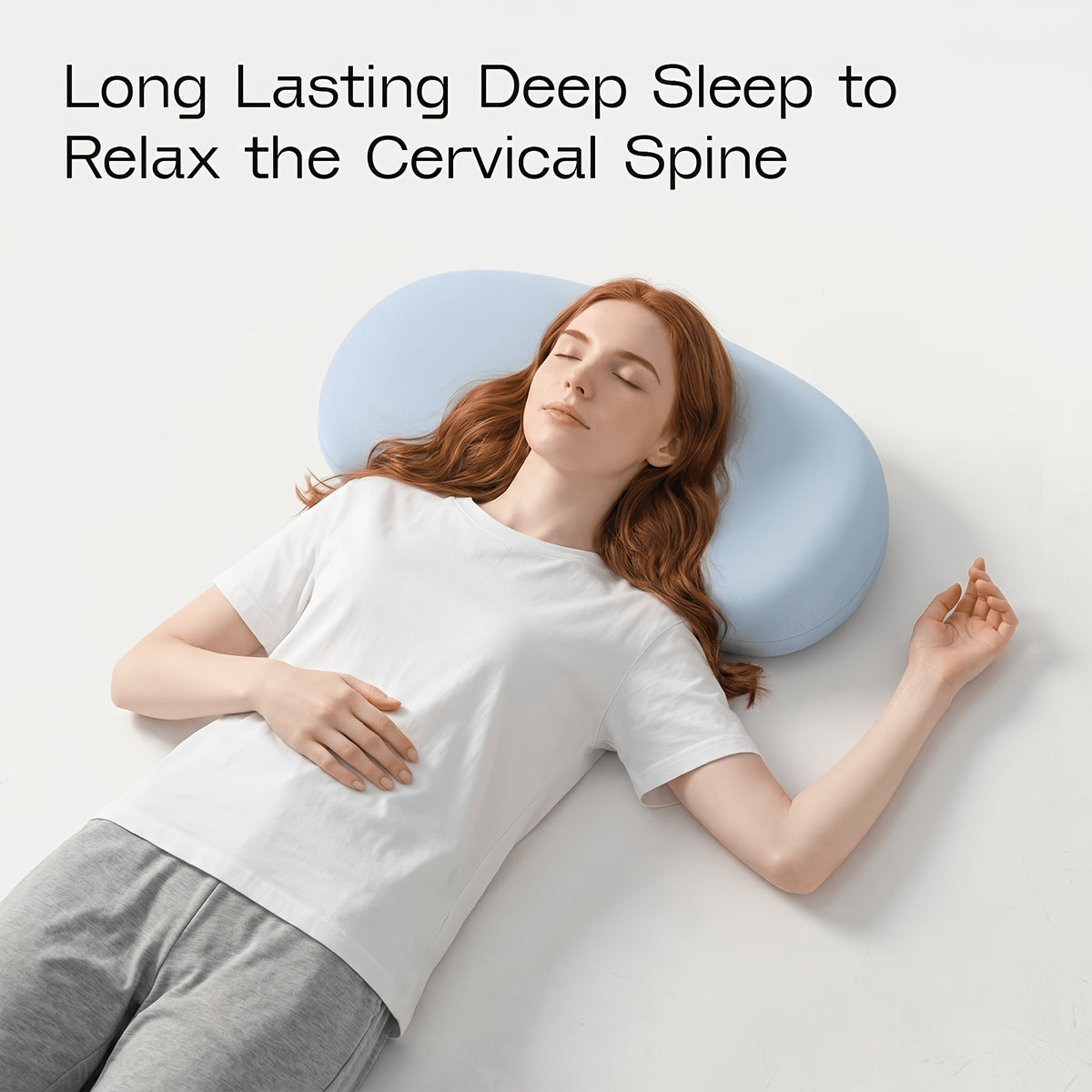 1pc Cloud Pillow for Neck Support, Ergonomic Contoured Design with Cooling Cover, All-Season Cooling Bed Pillow, Machine Washable, Multi-Color Options