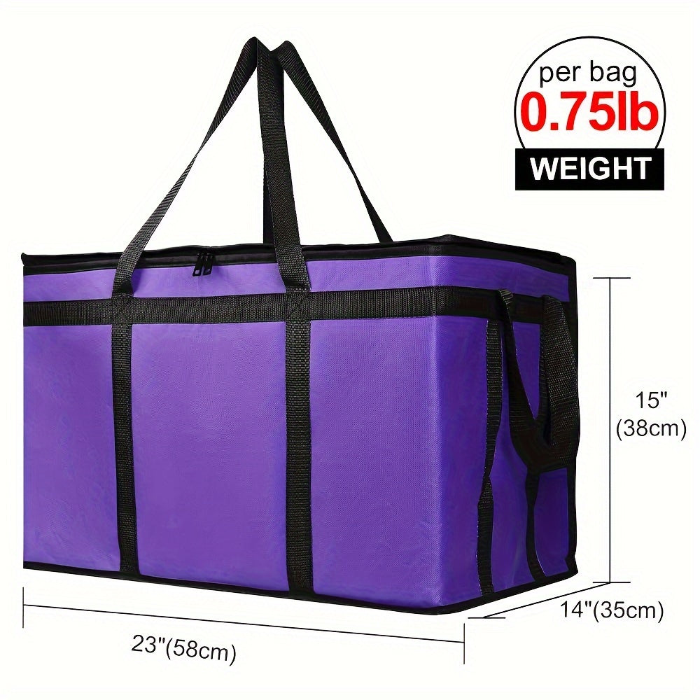 1pc Insulated Food Delivery Bag for Pizza Delivery, Grocery- Cooler Bag, Food Warmers for Parties, Catering Supplies for Doordash, Thermal Bags for Cold And Hot Food Carrier
