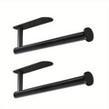 Self-Adhesive Paper Towel Holders 2 Pack, No-Drill Under Cabinet and Wall-Mounted Roll Storage Racks for Kitchen, Bathroom and RV Organization