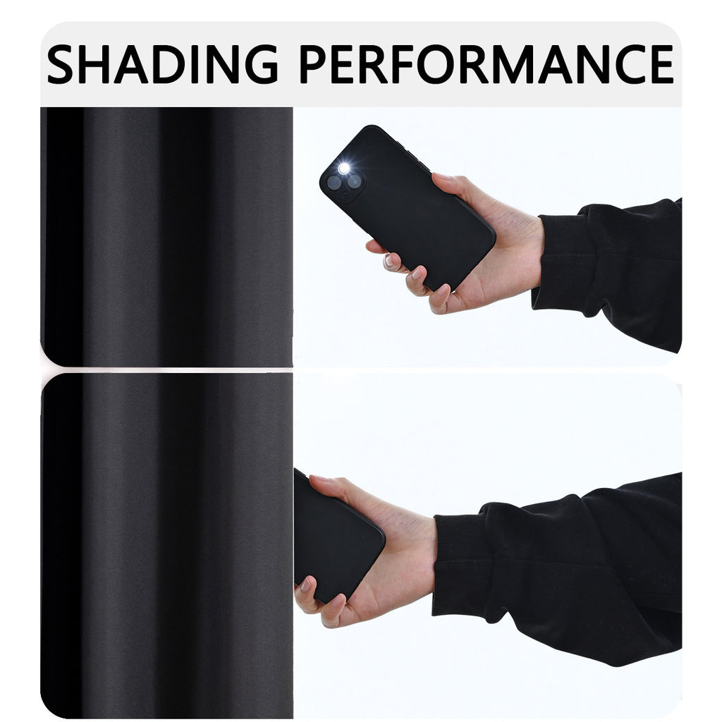4pcs Set, Easy Blackout Curtains with Film Covering And Rope Loops, Suitable for Bedrooms, Studies, Living Rooms, And Dining Rooms As Blackout And Sun Protection Curtains