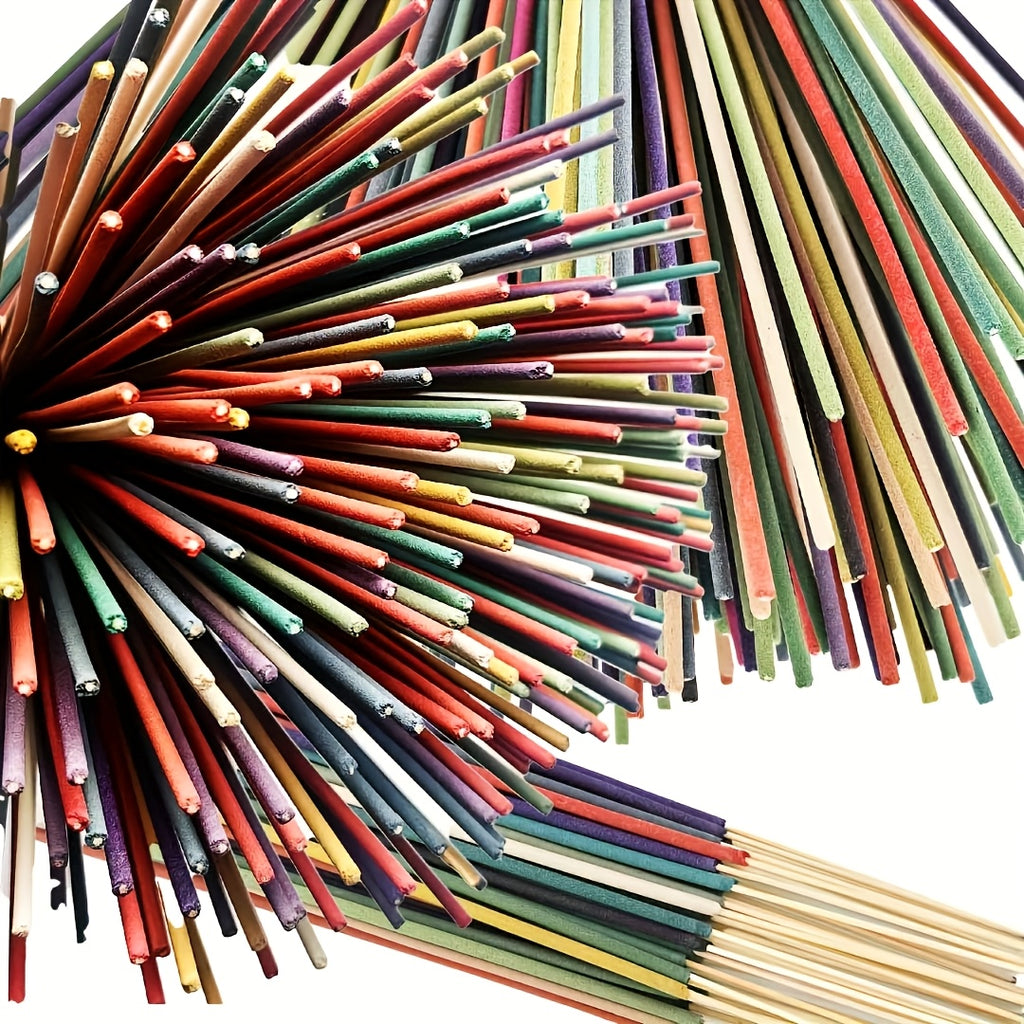 98/99/137/170pcs Wholesale Incense Sticks - Lasts Up to 8.66inch, with Essential Oils, Natural Fragrance for Home, Yoga, Camping, Vacation - Green, Orange, Pink, Purple, Yellow, Etc. - Perfect As Gifts And Decorations, Festive Scent, Home