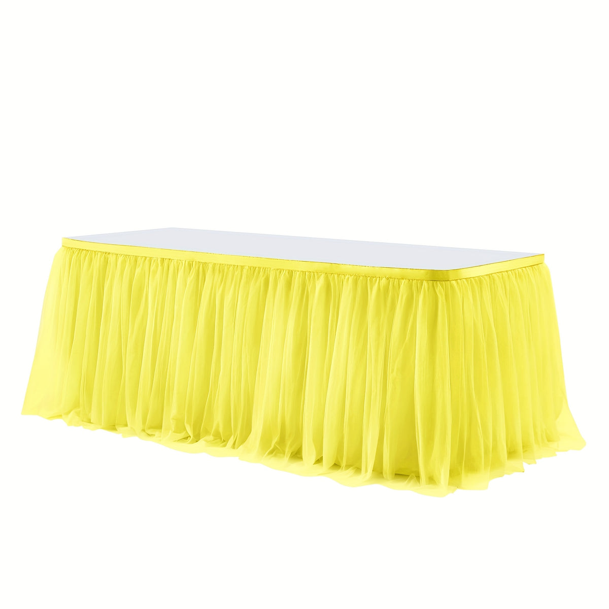 6Ft Pink Tulle Table Skirt Tablecloth, Pink Ruffle Tutu Table Skirts, for Rectangle Tables Or Round Tables Desk Skirt for Princess Birthday Party Cake Dessert Table Decorations Halloween, Christmas