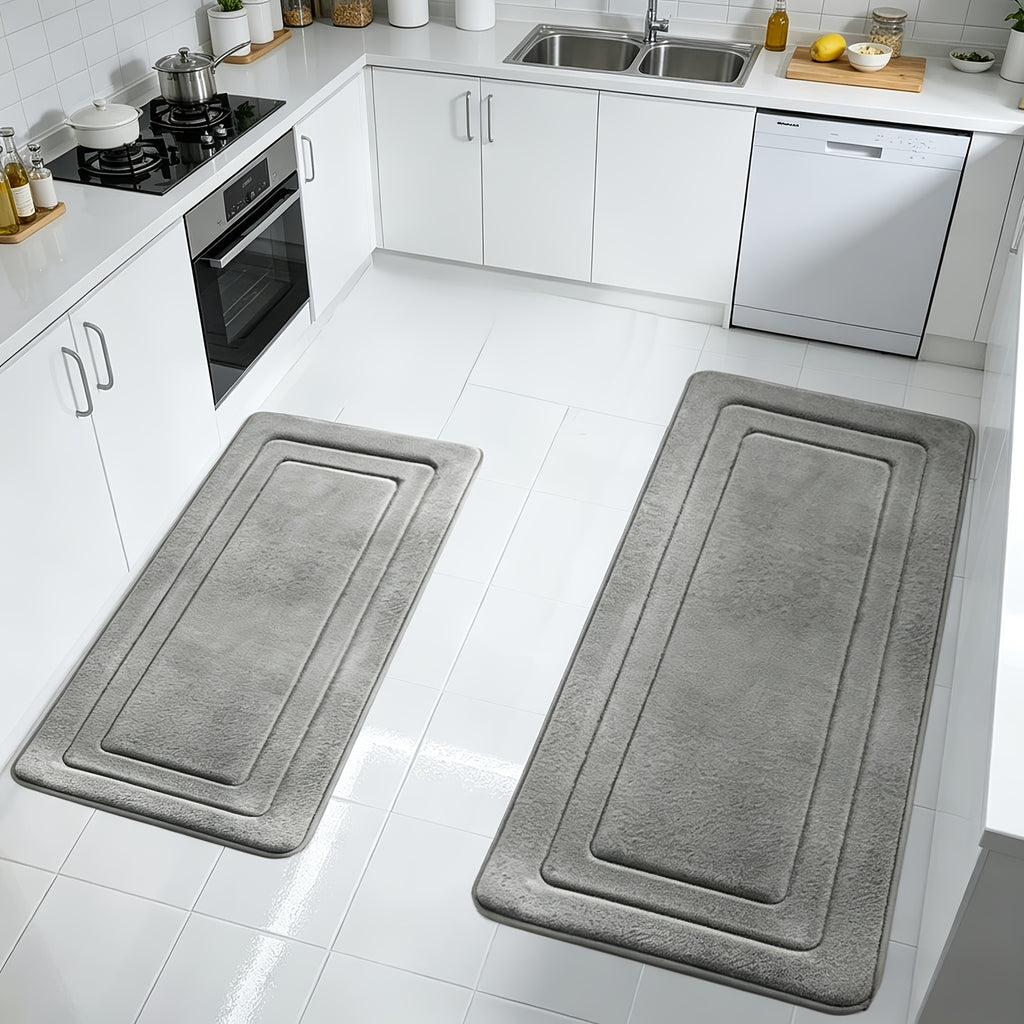 3pcs Small-Area Rugs And Ultra-Absorbent Bath Mats - Non-Slip Bathroom Floor Mats, Super Soft And Comfortable Premium Bathroom Rugs, Suitable for Bathtubs, Showers, Bathroom Additions And Home Decor Flooring Kitchen Rugs & Mats