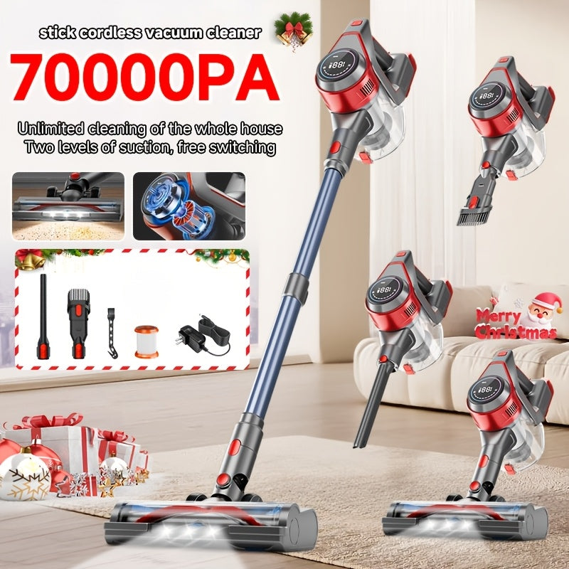 45-70Kpa Powerful Vacuum Cleaner Kits (Corded / Cordless) & Motor Only Option Available, Stick Vacuum with 45min Runtime, Anti-Tangle Vacuum Cleaners, 50.72oz Dust Cup, Rechargeable Corded and Wireless Vacuum for Hardwood Floor Carpet Pet Hair