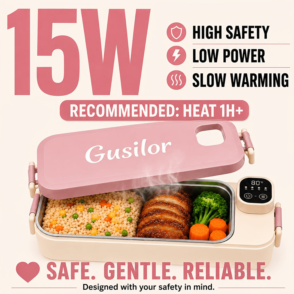 Rechargeable Lunch Box Portable Timer-Controlled (Upgraded Version), Lunch Box for Women Men, Bento Box Adult, Insulated Lunch Bag, Snack Lunch Containers with Lids, Meal Prep Containers, Heated Lunch Box