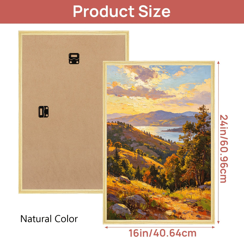 3-Pack 16X24 Picture Frames Black, Scratch-Resistant Poster Frames 16 X 24 for Photo Gallery - Slide-In Strips, Horizontal Or Vertical Wall Mounting