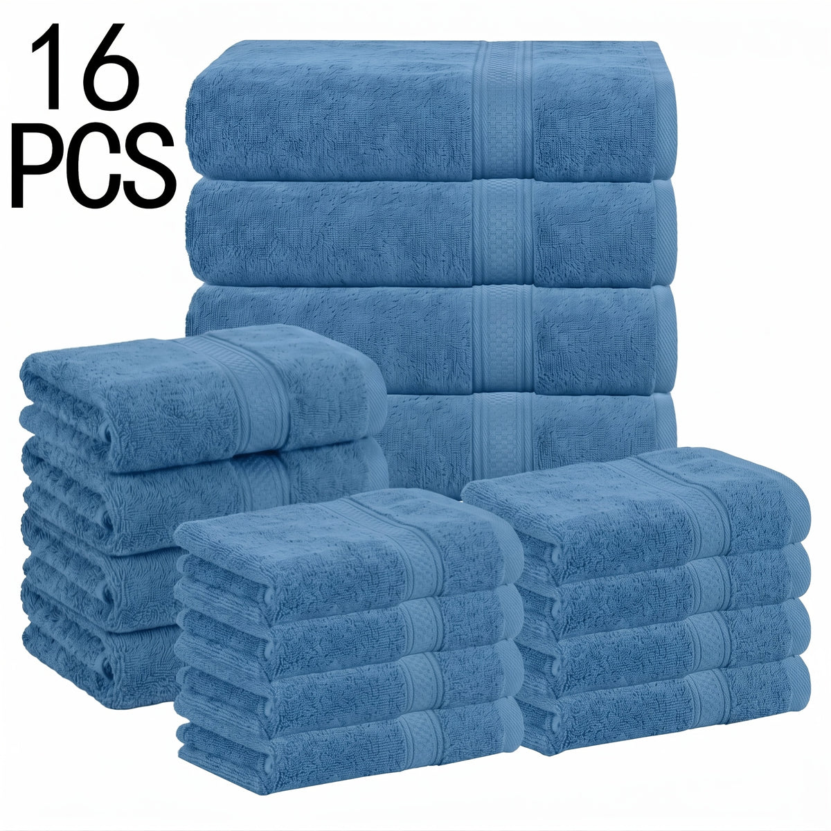 16pcs/8pcs 2 Bath Towels, 2 Hand Towels, 4 Washcloth, Towel Set Luxurious, Soft, Skin Friendly, Good Water Absorption, Quick Drying, Thick Towel, Suitable for Families, Hotels, Travel, Valentine'S Day Gift for Couples, Wash Cloths