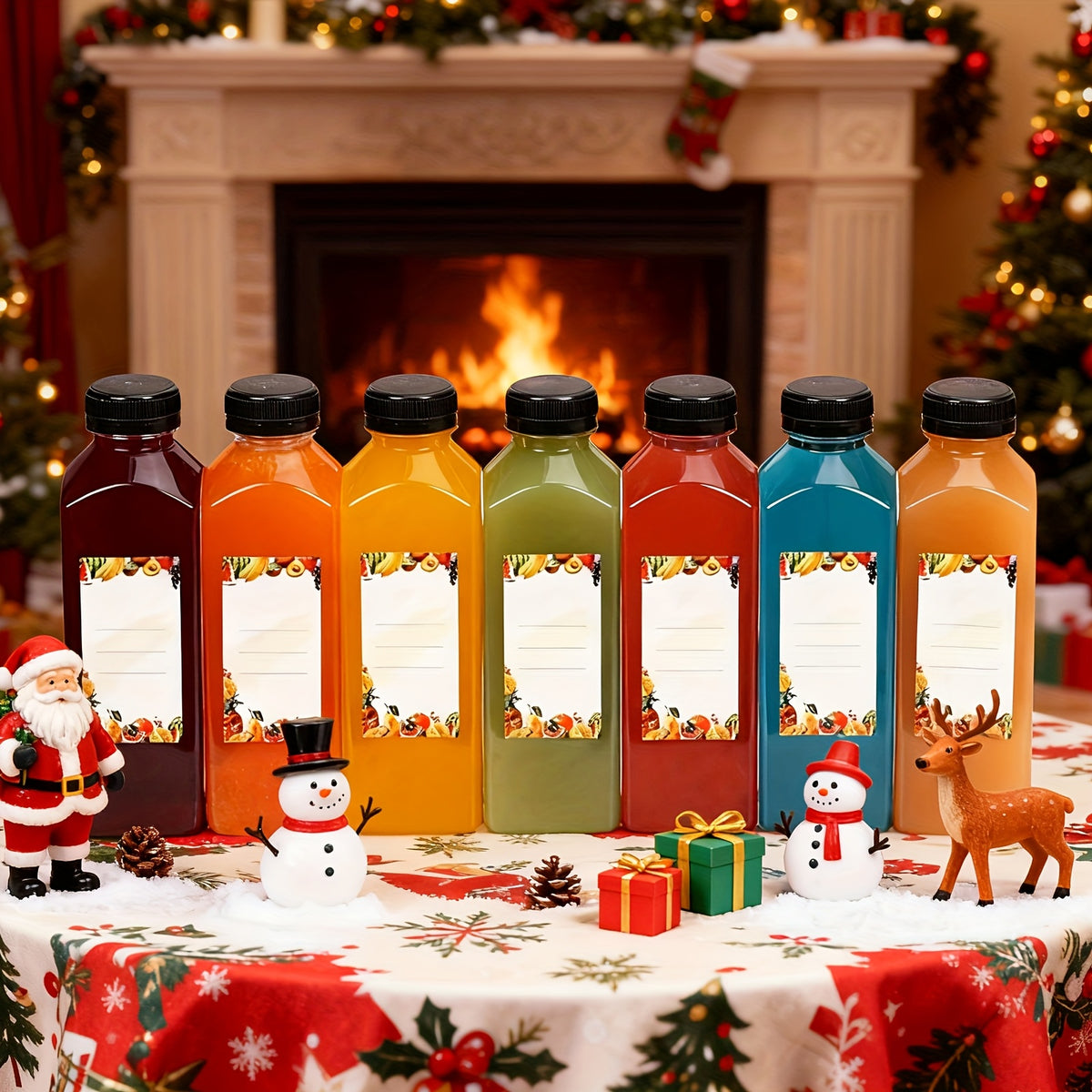20pcs/36pcs/56pcs/100pcs Juice Bottles, 12/16oz Plastic Bottles With Lids, Reusable Clear Containers For Juice, Smoothies, Cola, Water And Other Beverages, Summer. Funnel & Brush (Color Random).