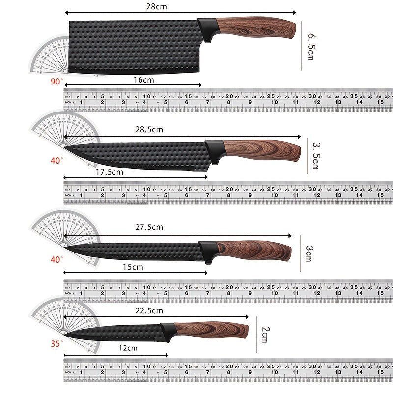 3/6/7pcs Professional Kitchen Chef Knife Set, Knife, Hotel Gift Visit, Outdoor Camping Car Knife Set, Chef Knife Utility Knifeing Knife Slicing Knife Fish Knife Butcher Knife Kitchen Scissors Boning Duck Fish Scissors