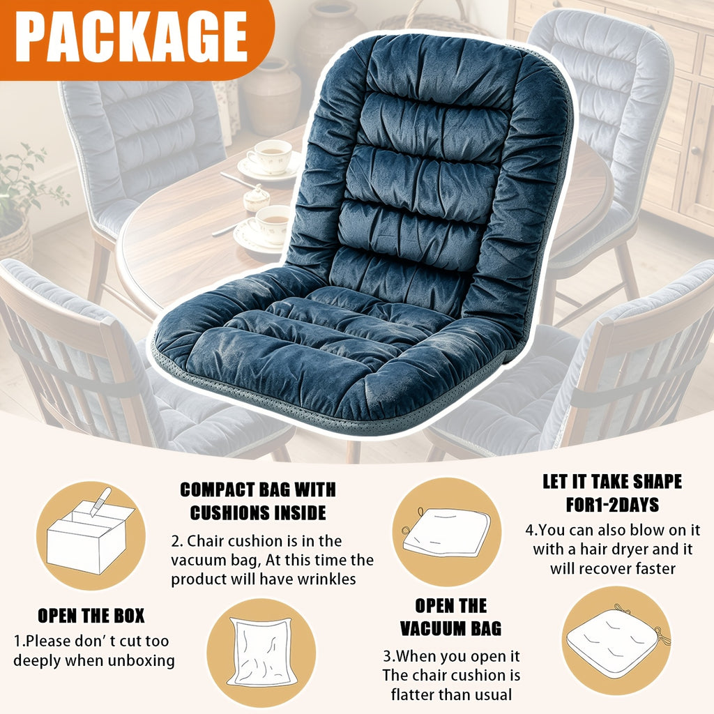 Office Chair Cushion with Backrest, Thick One-Piece Seat and Back Pad in 11 Color Options for Home Office Seating and Living Room Comfort