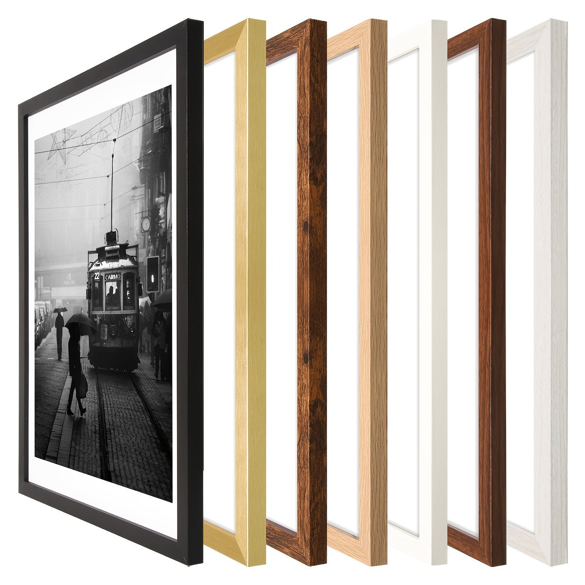 3pcs Classic Style 12x16in Vertical Oblong Poster Frames, Manufactured Wood Wall Decor for Bedroom and Office, Horizontal & Vertical Hanging, No Electricity Needed, Cute Room Decor, Multi-color, Photo Frames, Without Photo Paper