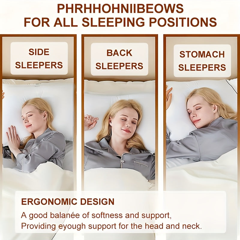 4/2pcs Soft Hotel Series Pillow, Sleep Pillow, Super Rebound, Standard Size Cooling Pillow, Suitable for Lying Down, Prone Or Side Lying, Super Soft Down Replacement for Microfiber Filled Pillows, Women'S Gift, Christmas Gift
