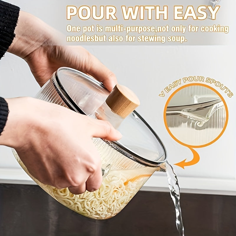 Safe for Stovetop Use, Can Be Cleaned in a Dishwasher, Resistant to Heat, Made of Borosilicate Glass, Ideal for Soups, Milk, Baby Food, Noodles, And More - a Favored Option for Both Home And Hospitality Settings.
