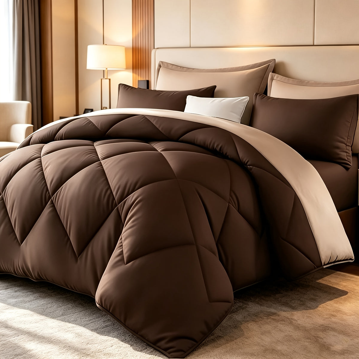 2/3pcs Solid Color Diamond Pattern Large And Extra-Large Bed Set Soft Comfortable And Lightweight Fabric Breathable Quilt Easy to Care Equipped with Quilts And Pillowcases Luxurious Quality And Ideal Gift, Random Color