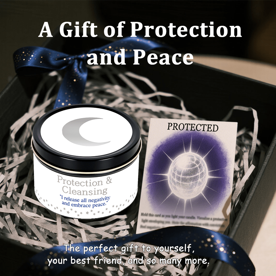EVODUCK 2pcs/1pc Law Of Attraction Protection Manifestation Candle | Sage Each 3oz/total 6oz Scented Soy Wax Candle With Golden Crystal | For Focus, Meditation, Yoga & Reading | Christmas, New Year, Birthday Gift For Women