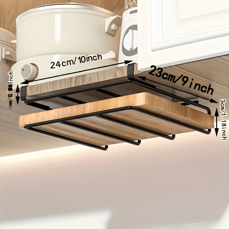Kitchen Hook Rack, Capable Of Hanging Cutting Boards, Pot Covers And Cabinet Door Hooks, Making It Easy To Organize Kitchen Utensils And Bathroom Supplies. Made Of Steel And Carbonized Coating, It Is More Sturdy And Stable, And Less Prone To Rust.