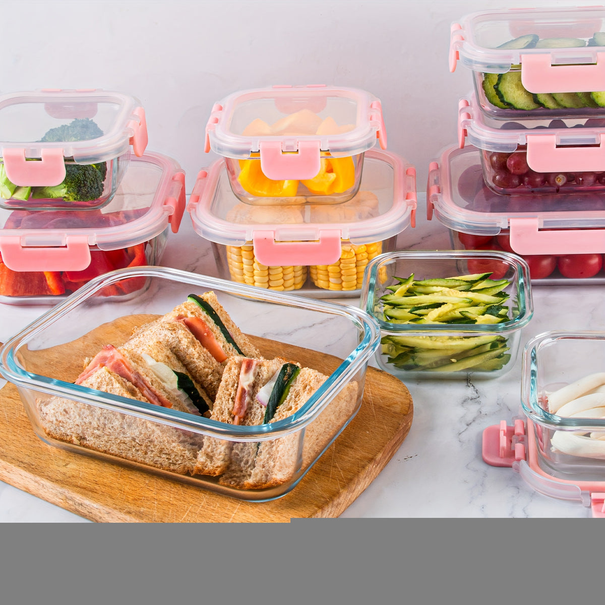 24pcs (12 Lids+12 Glass Bowl) Borosilicate Glass Food Storage Containers with Airtight Lids, Ideal for Meal Prep, Lunches - Microwave and Dishwasher Safe