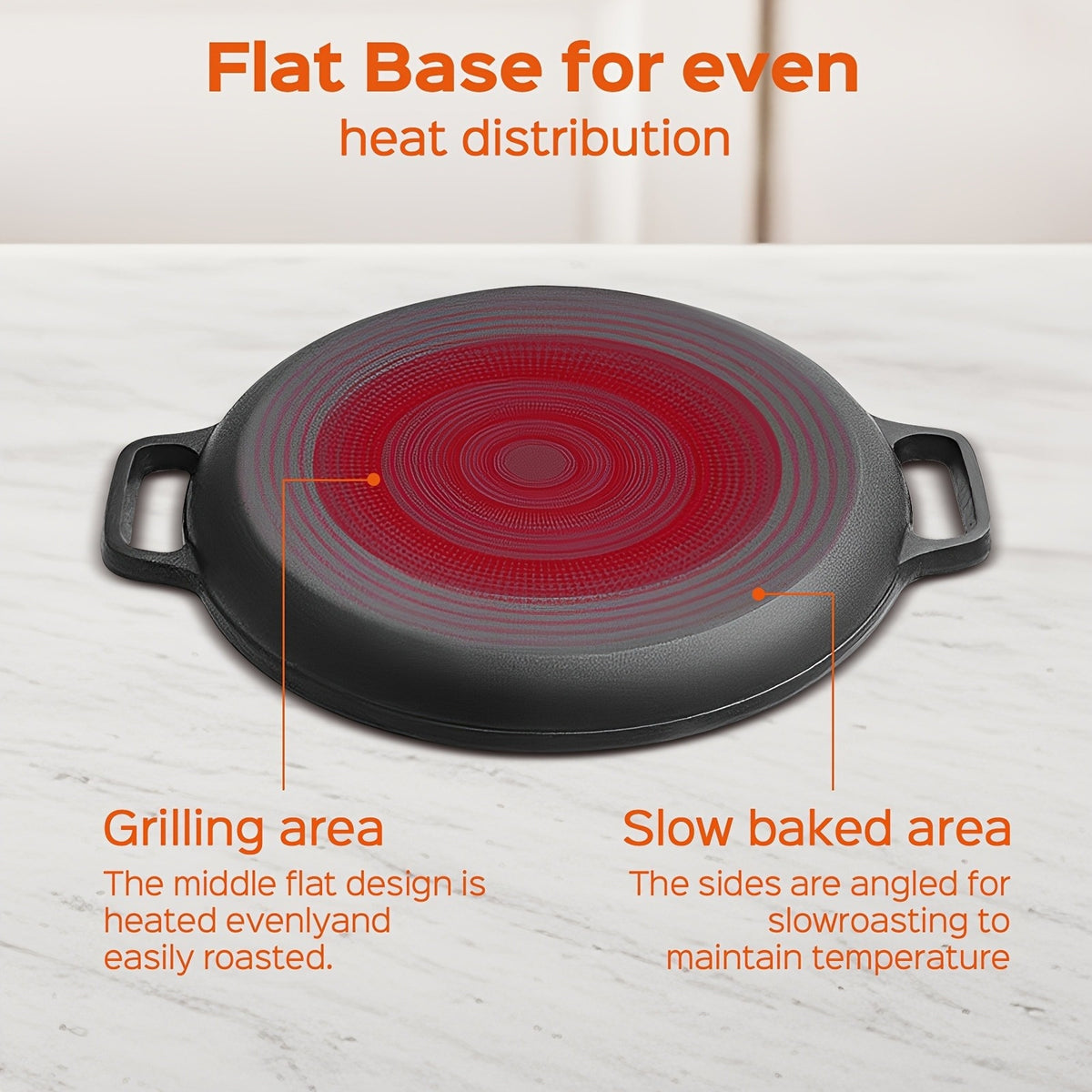 1/2/3pcs Cast Iron Pan, Pre Seasoned, Outdoor Camping Cookware Multifunctional, Non-stick, for Pizza Lovers, Home Kitchens, Outdoor Cooking, Durable, Even-Heating, Versatile, Compatible with All Stoves, Perfect for Home Kitchens And Outdoor Cooking