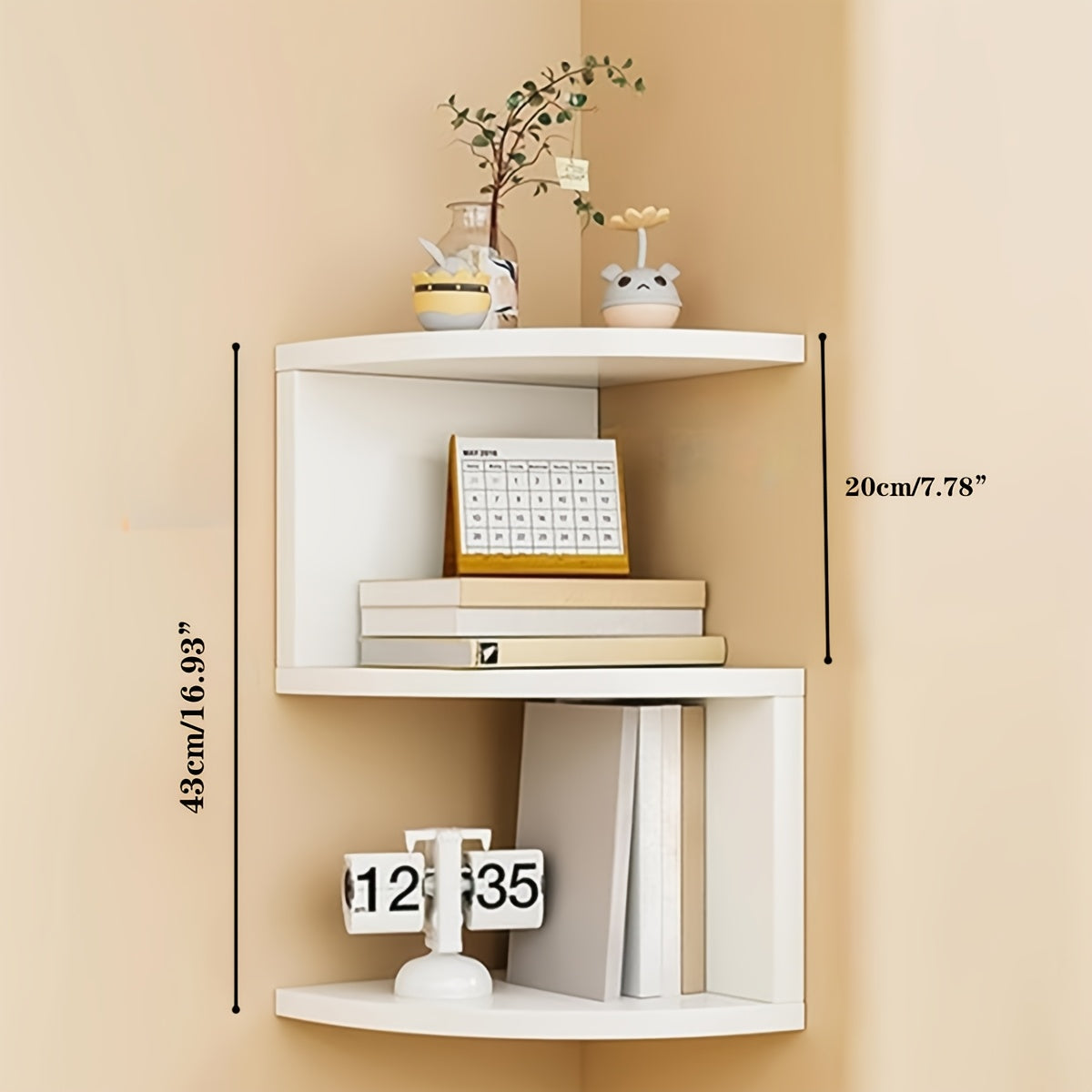 5-tier/3-tier Practical Shelf, Wall-mounted Corner Shelf, Easy to Install, Multi-layer Wall-mounted Storage Rack, Floating Shelf for Living Room, Bedroom, Kitchen, Bathroom, Office - Creative Decorative Storage Rack, Perfect Gift, 1/2pcs White/black