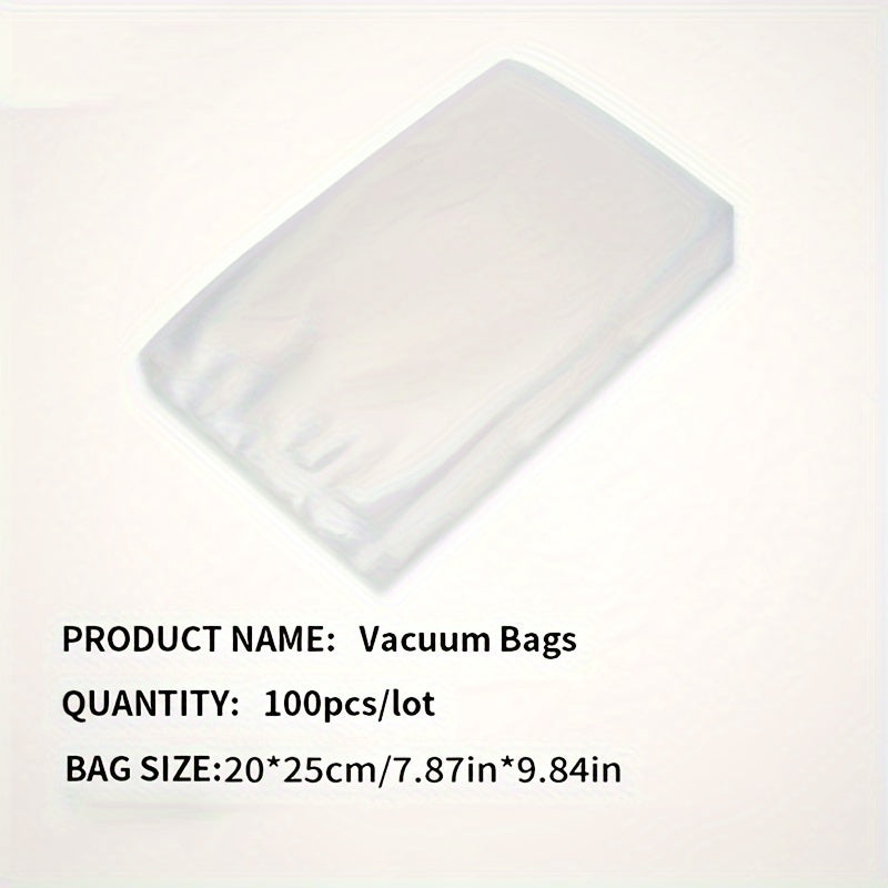 100 Food Storage Bags, Micro Perforated Bag Containers For Fruits, Meat, Seafood, Refrigerator Containers, Food Containers, Packaging Bags, Vacuum