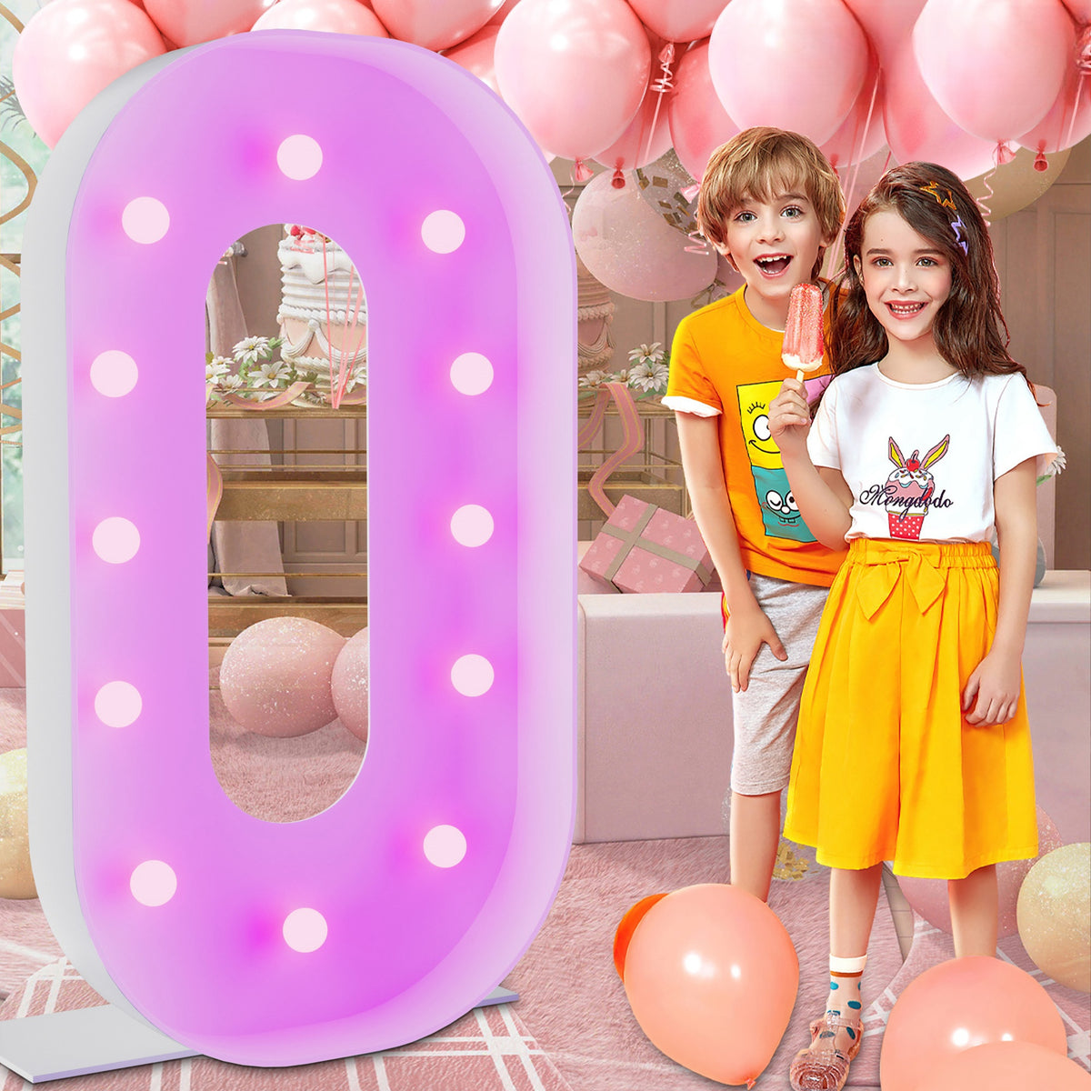 Marquee Numbers 4 feet tall 0-9 20 & 24 11 Colors & 3 flash modes