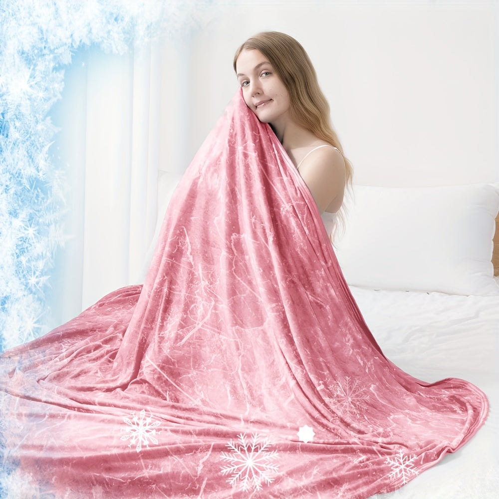 Cooling Blanket for Hot Sleepers, Lightweight Breathable Summer Blanket, Soft Cool-Touch Fabric, Machine Washable Bed & Sofa Blanket for Bedroom, Guest Room, Home Office, Travel And Everyday Indoor Use