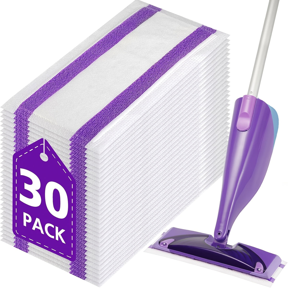 120/80/60/30 Count Disposable Swiffers Wet Jet Mop Pads, Multi-Surface Wetjet Hardwood Floor Cleaner Spray Mop Pads Refills, Thickness & Absorbent (No Mop)