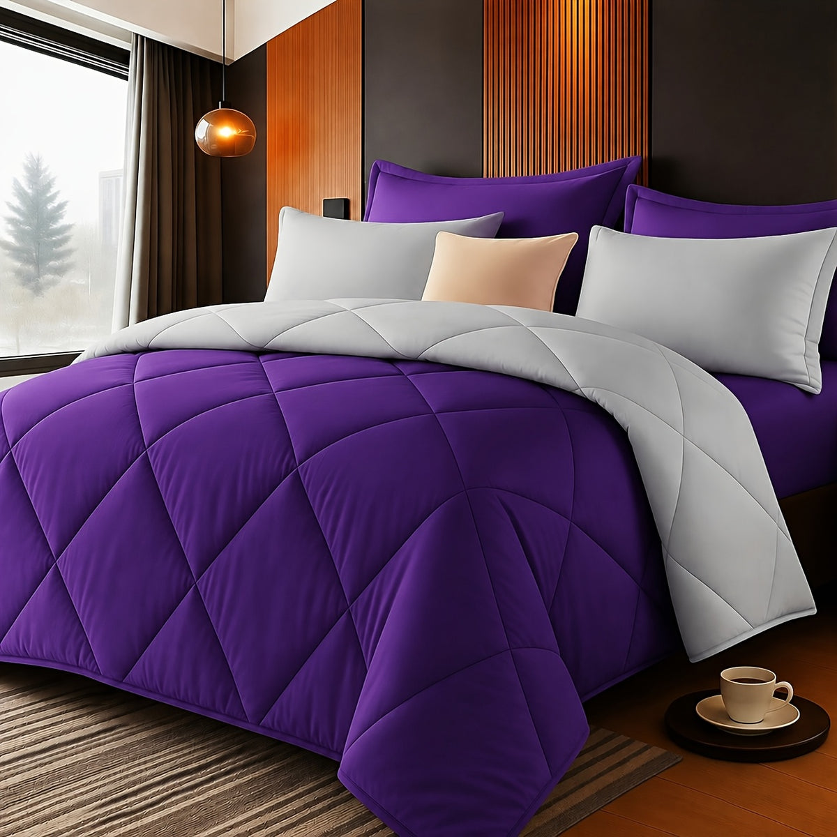 2/3pcs Solid Color Diamond Pattern Large & Extra-Large Bed Sheet Sets Soft Comfortable And Ultra-fine Fiber Filled Lightweight Fabric Breathable Quilt Easy to Take Care Of Equipped with Quilts And Pillowcases Luxurious Quality & Ideal Gift
