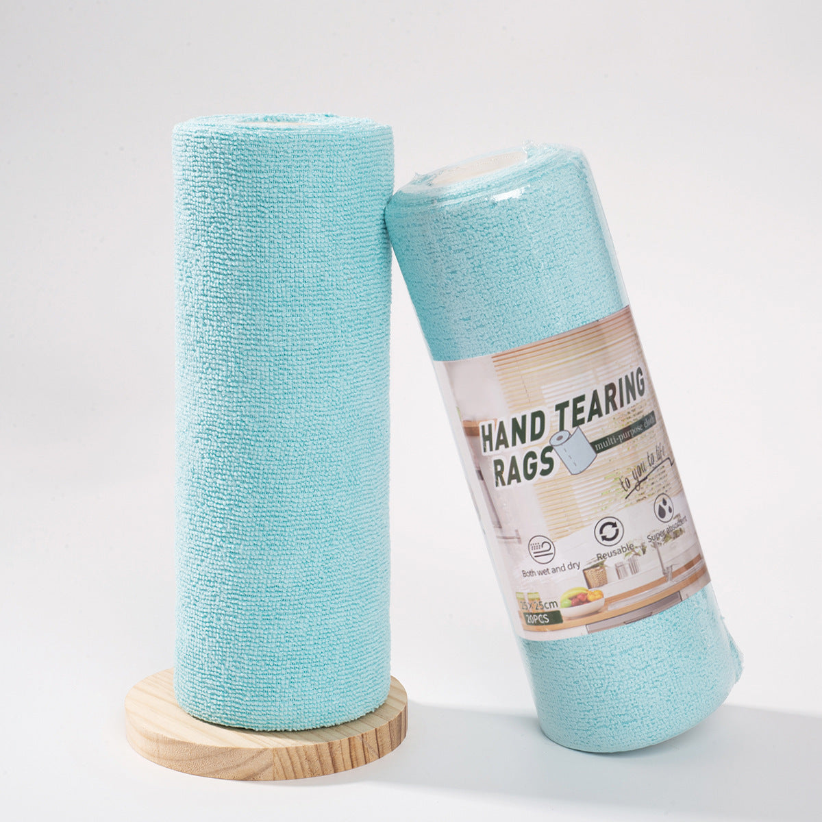 30 Reusable Microfiber Towels, Hand-torn Cleaning Towels, Disposable Napkins, Household Kitchen Towel Rolls, Dish Cloth Replacements, General Purpose Absorbent Kitchen Cloths, Kitchen Supplies, Cleaning Tools, Local Warehouse Shipping.Festival Gift.