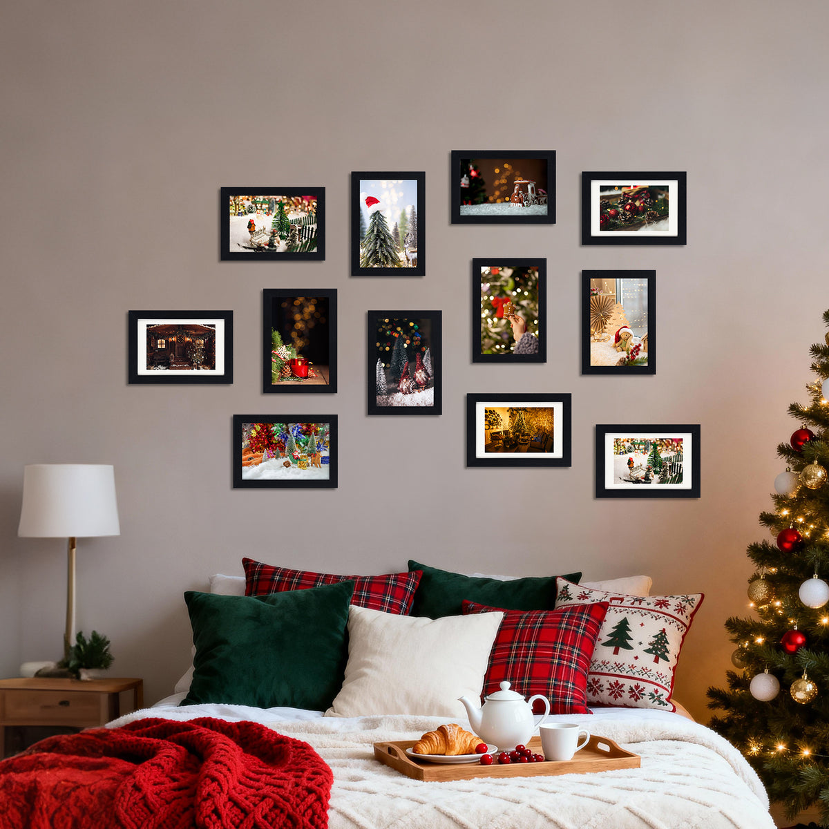 24 Pcs Picture Frame, Made of Sturdy Frame for 4x6in or 5x7in or 8x10in, Wall and Tabletop Display Thin Border Photo Frames for Home Decor, Black