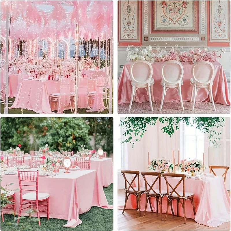 6 Pack Disposable Plastic Tablecloths 54"x72" - Vibrant Solid Colors for Indoor/ Outdoor Parties, Weddings, Birthdays, Christmas, Anniversaries & Gender Reveals - Durable Machine-Made Buffet Table Coverings, Disposable Table Cloth, Party Table