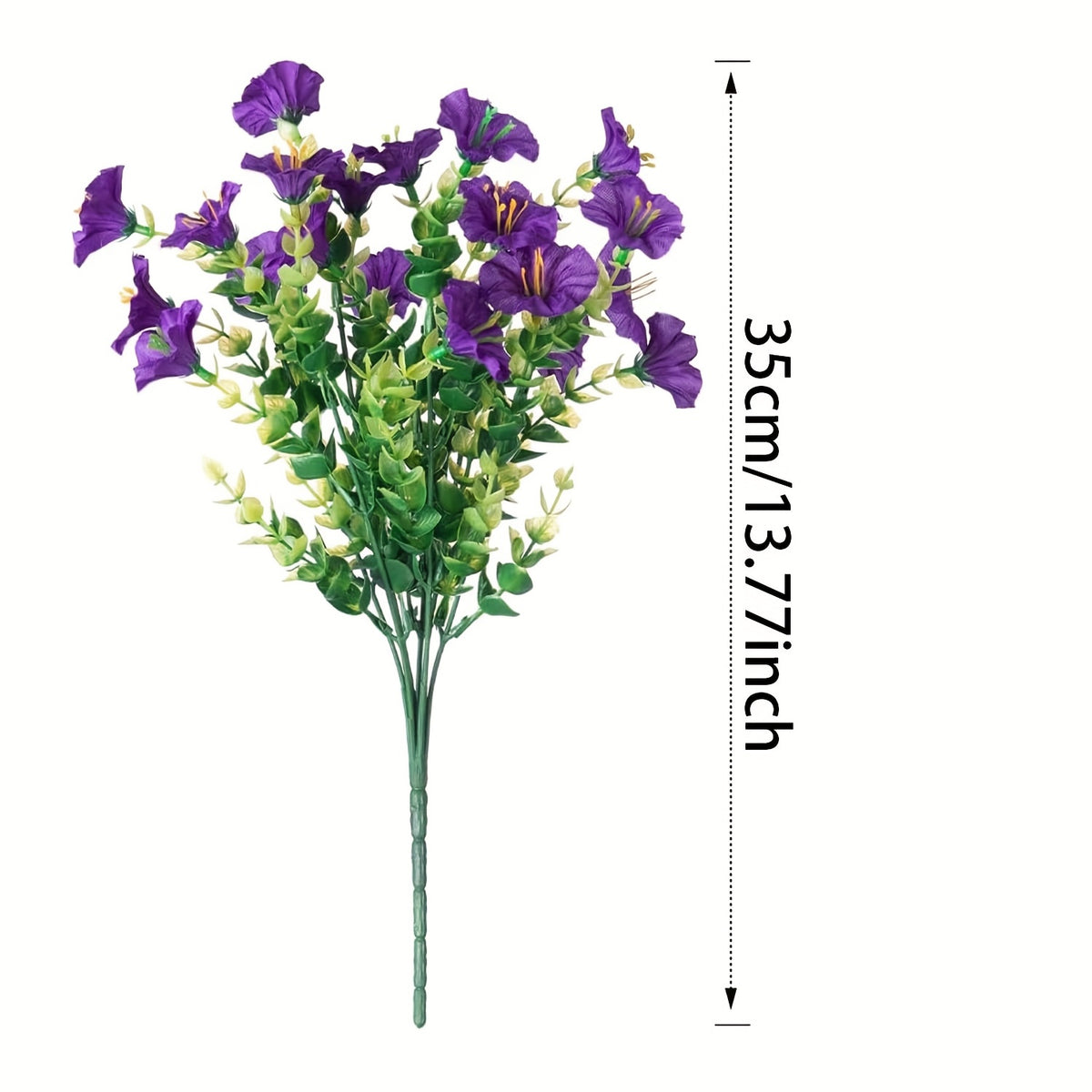 Mixed Color Artificial Morning Glory Flowers, 10 Bundles in Five Colors for Front Porch Planters, Patio Arrangements, Window Boxes and Home Decor