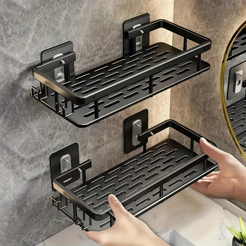 Multi-piece Shower Rack Bathroom Rack Wall-mounted Storage Rack Bathroom Shampoo Lotion Cosmetics Storage Rack Kitchen And Bathroom Storage Space-saving Storage Rack-no Drilling Required, Suitable for A Variety Of Scenarios-Free Traceless Sticker