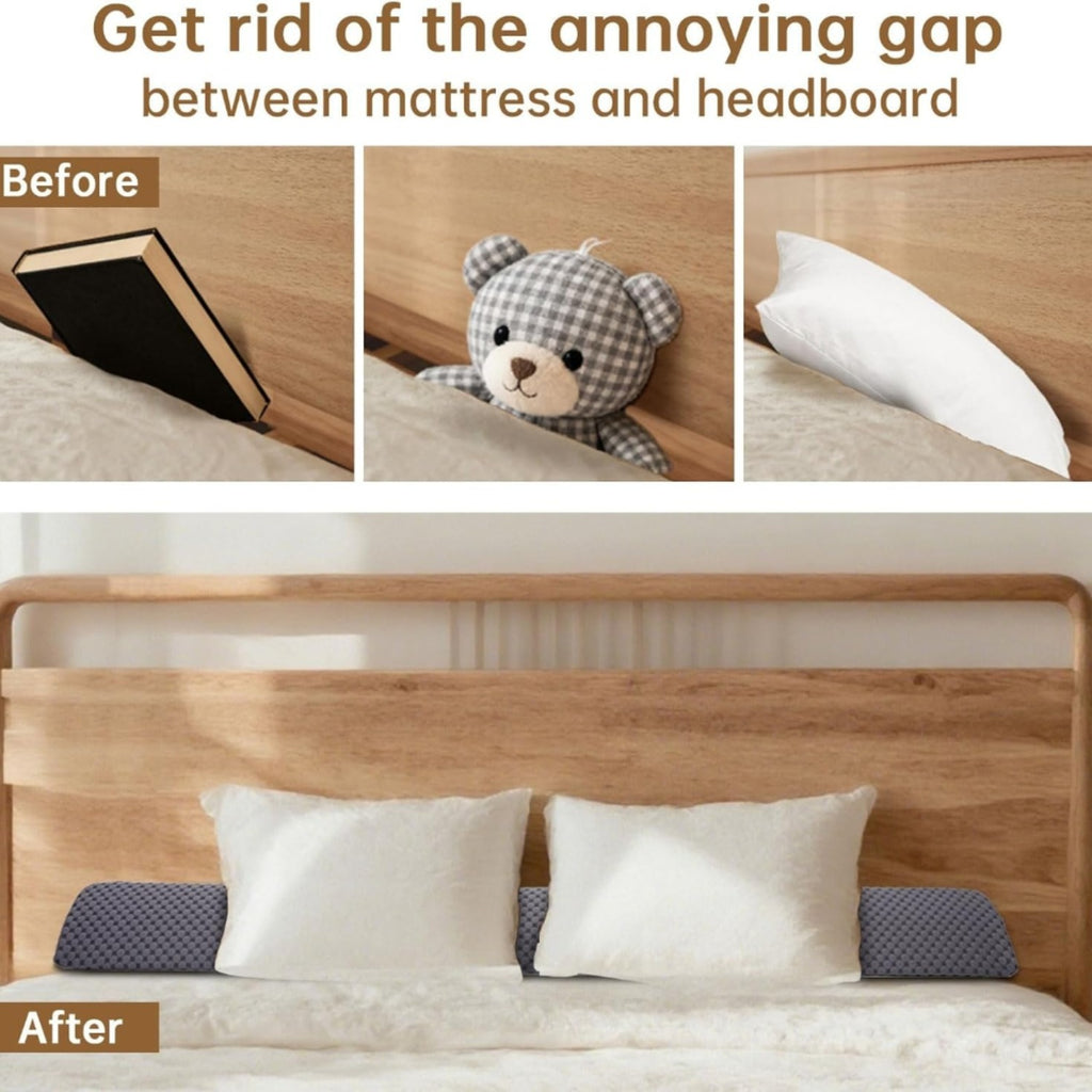 Foam Bed Wedge Pillow Suitable for Headboard Gap Filler & Mattress, Removable Cover with Foam Filling, Suitable for College Dorms, Adjustable Wedge for Sleeping Against Headboard or Wall, Machine Washable Bedding