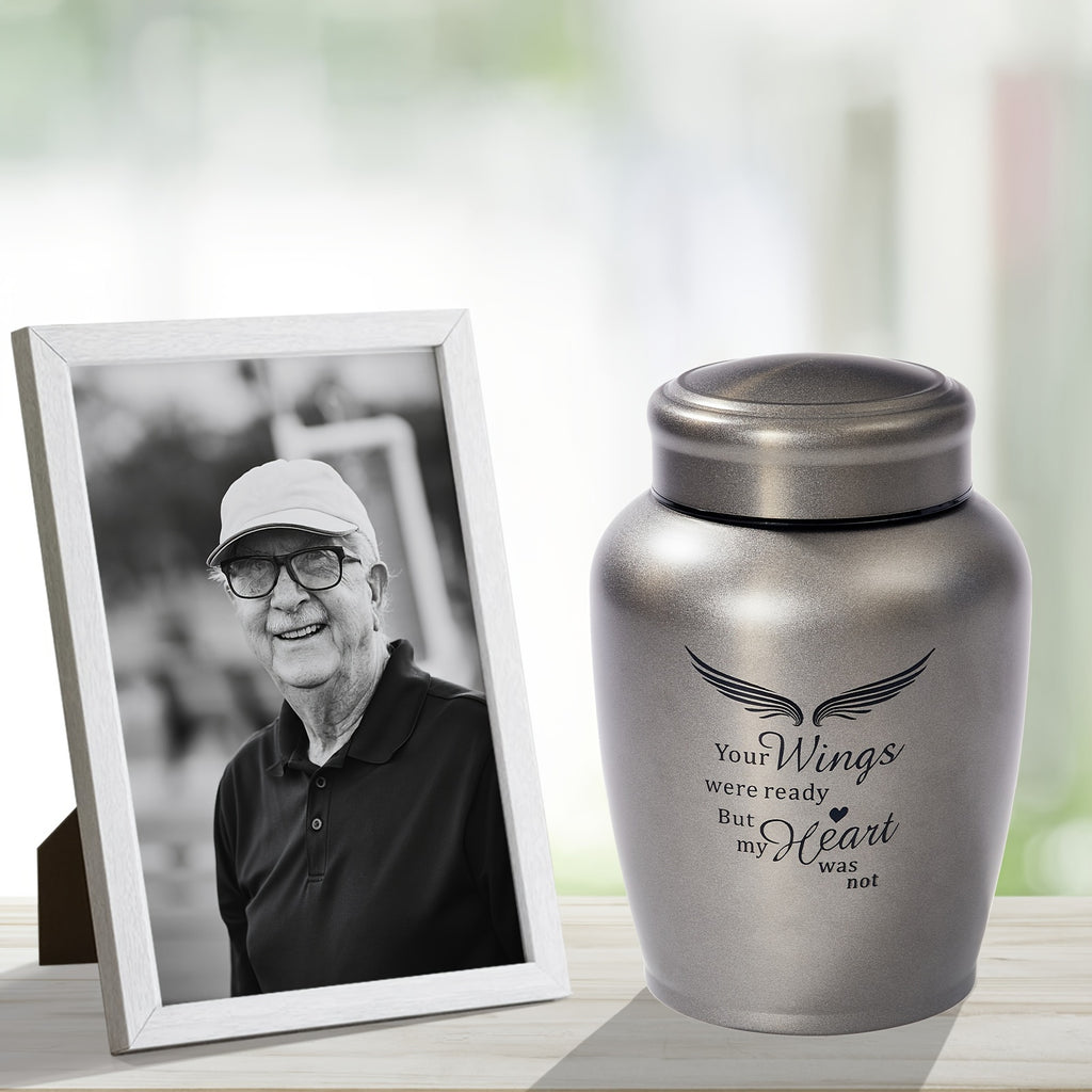 8.5" Large Urns For Human Ashes Adult Male Female, Cremation Urn Human Ashes For Men Women, Burial Urns For Cremated Remains, Holds Up To 180 LBS