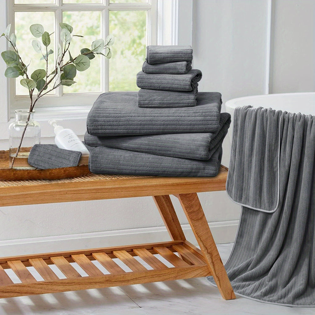 4 Pack Extra Large Bath Sheet, 35"x70" Inch Ultra Soft Fluffy Towel, Oversized Bath Towel Set, Premium Microfiber Bathroom Towel Set Highly Absorbent Quick Dry Shower Towel for Bathroom, Hotel, Spa