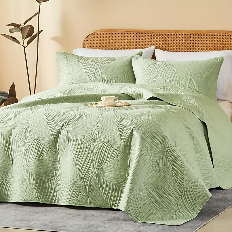2/3pcs Cooling & Refreshing Summer Quilt Set - Multiple Colors Plus Random Color Available - Lightweight Breathable Microfiber Bedspread - Modern Coin Pattern Coverlet All Season - Holiday Gifts For Family Friends (1 Quilt, 1/2 Pillow Shams)