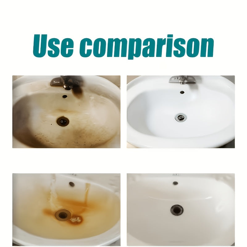 Bathroom/Ceramic Rust Remover - Eliminates Rust Stains, Water Marks, Yellow Spots, And Limescale. Cleans Stains, Restores Surface Shine. Gentle Formula, Glaze-Safe. Suitable for Bathtubs, Sinks, Faucets, Tiles, Toilets