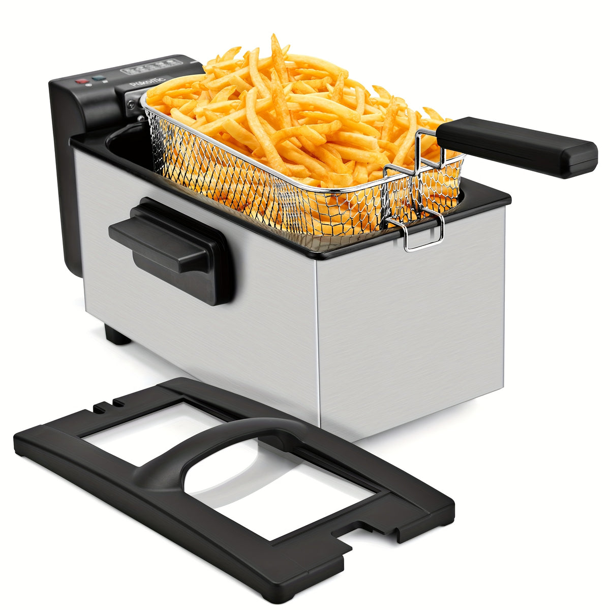 SUSTEAS Household Deep Fryer, Large Capacity Oil Fryer with 5 Sizes, Adjustable Temperature Control, Easy-to-Clean Pot, Made Of Stainless Steel, Local Warehouse, Compact And Durable Design, Stylish Cooking Appliance & Essential Kitchen Tool.